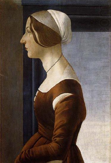 BOTTICELLI, Sandro Portrait of a Young Woman china oil painting image